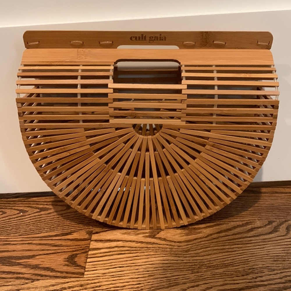 Cult Gaia ark bag, tan/wood, large size